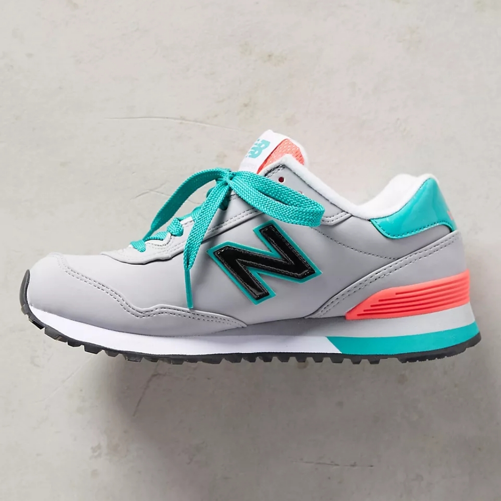 NIB Anthropologie x New Balance 515 Grey/Turquoise/Hot Pink 8.5 B WL515PTS